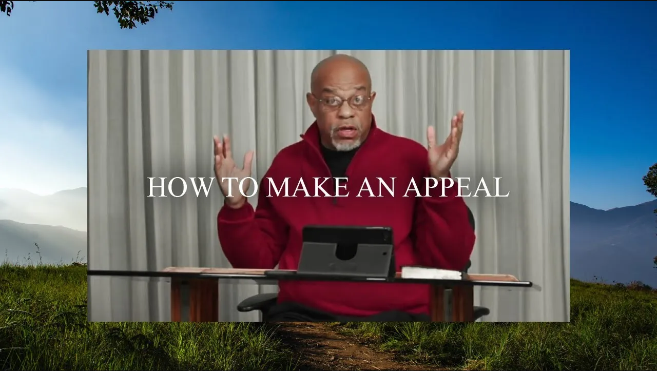 How to Make an Appeal Pastor John K Jenkins Sr