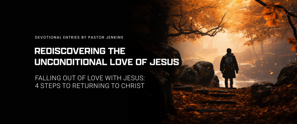 JOURNAL image cover with title - Falling Out of Love With Jesus 4 Steps to Returning to Christ